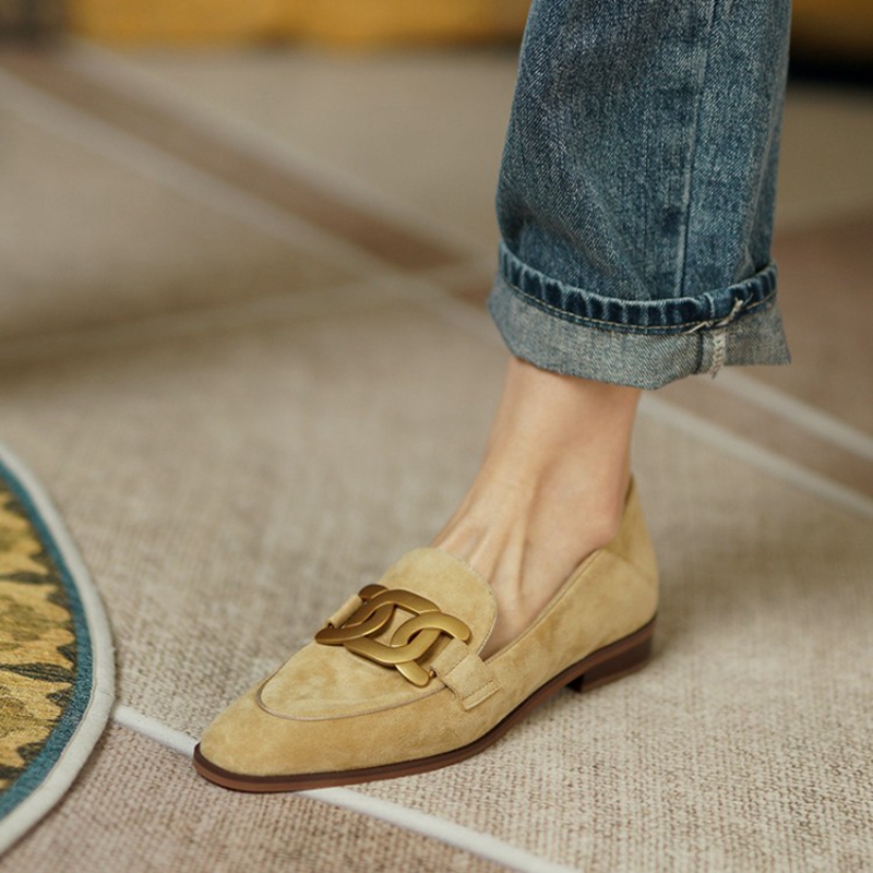 Suede Leather Women Loafers Sp - Casual Sandal Leather ulasan dan harga