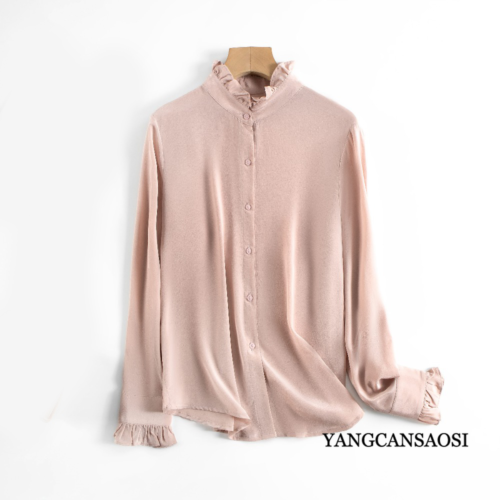 Women's Spring/Autumn New Pala - Shirt Camp Collar ulasan dan harga
