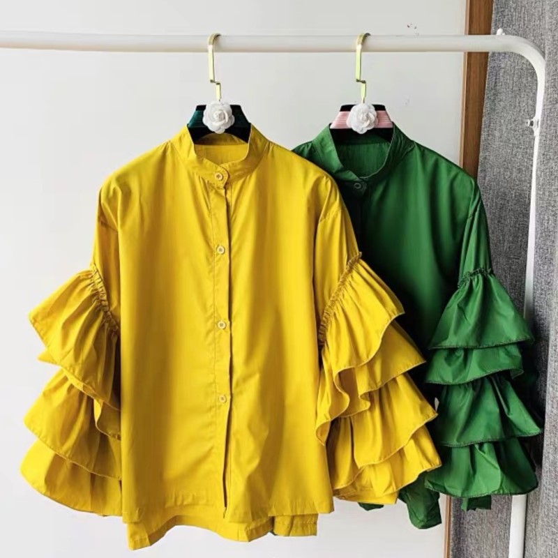 Women White Shirts Solid Full  - Shirt Camp Collar ulasan dan harga