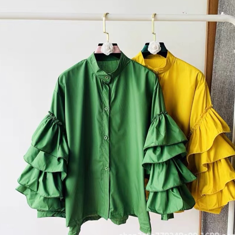 Women White Shirts Solid Full  - Shirt Camp Collar ulasan dan harga
