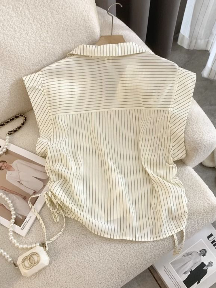 Jmprs Striped Letter Shirt Wom - Shirt Camp Collar ulasan dan harga