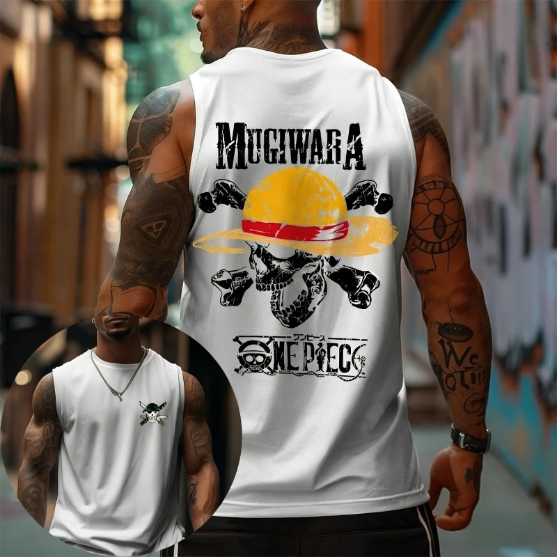 One Piece Mugiwara Straw Hat S - Tank Top Muscle ulasan dan harga