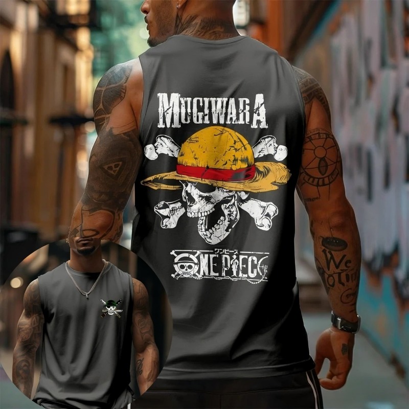 One Piece Mugiwara Straw Hat S - Tank Top Muscle ulasan dan harga