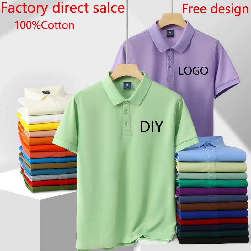 Summer 100% cotton overalls po - Polo Shirt Pique ulasan dan harga