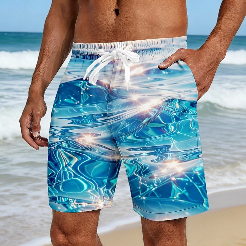 Vibrant Ocean Wave Graphic Swi - Trunks Board Surf ulasan dan harga