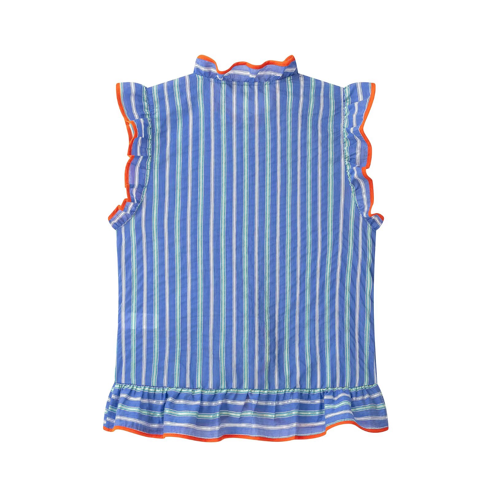 BSAY Women Colorful Striped Sl - Shirt Camp Collar ulasan dan harga