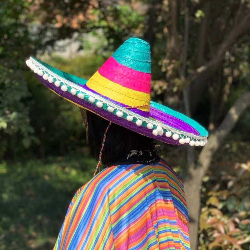 Wide Brim Mexican Party Hat Na - Bucket Hat Straw ulasan dan harga