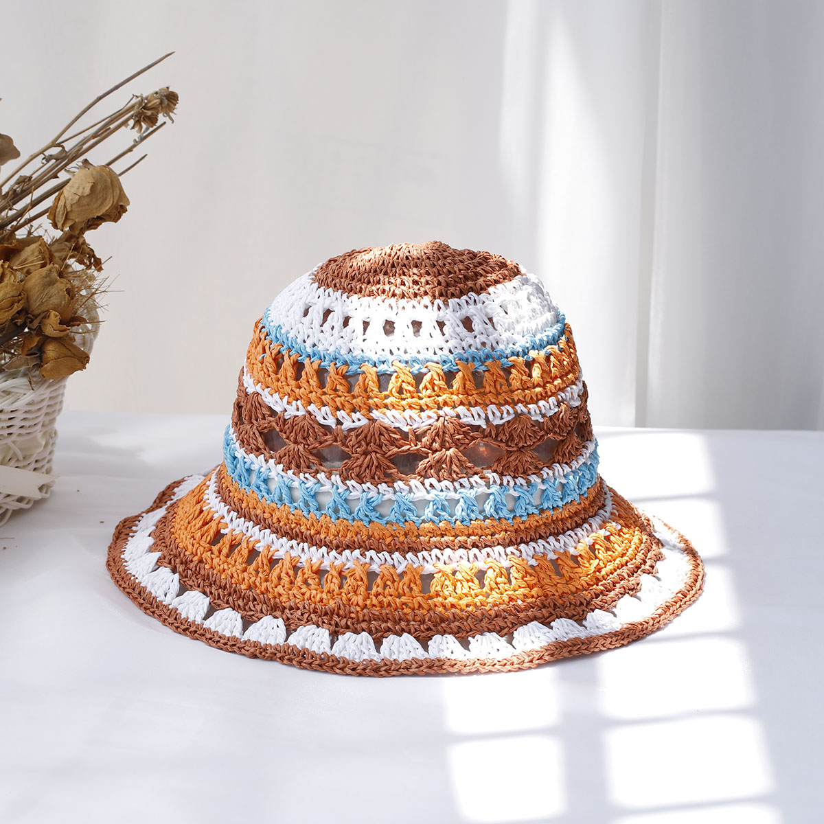 Women's hats New fashion Style - Bucket Hat Straw ulasan dan harga