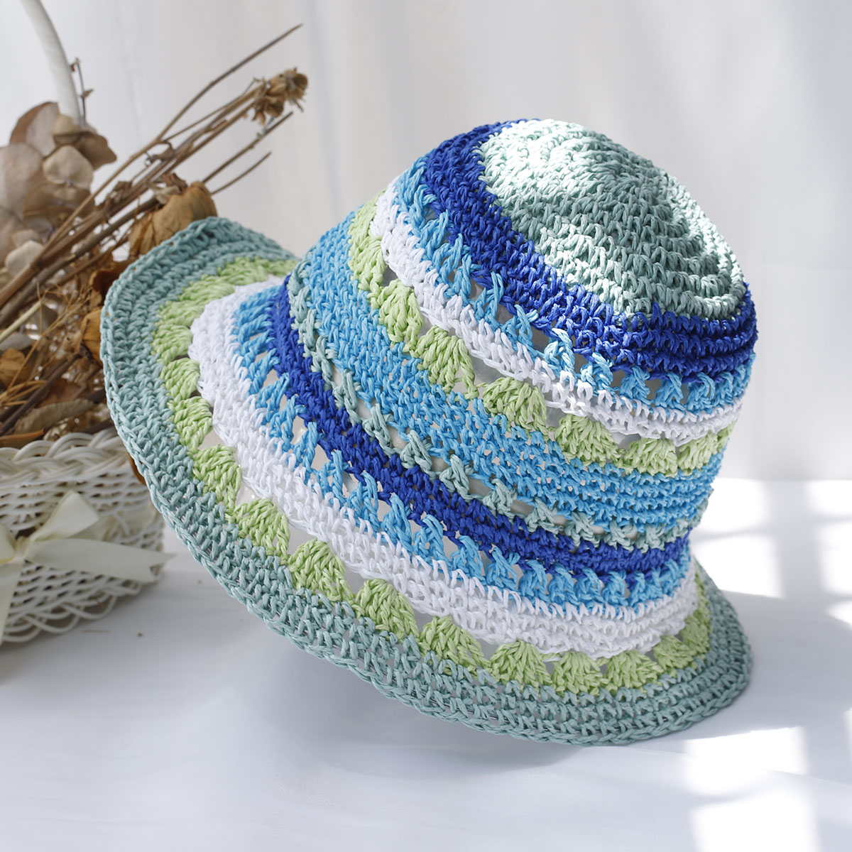 Women's hats New fashion Style - Bucket Hat Straw ulasan dan harga