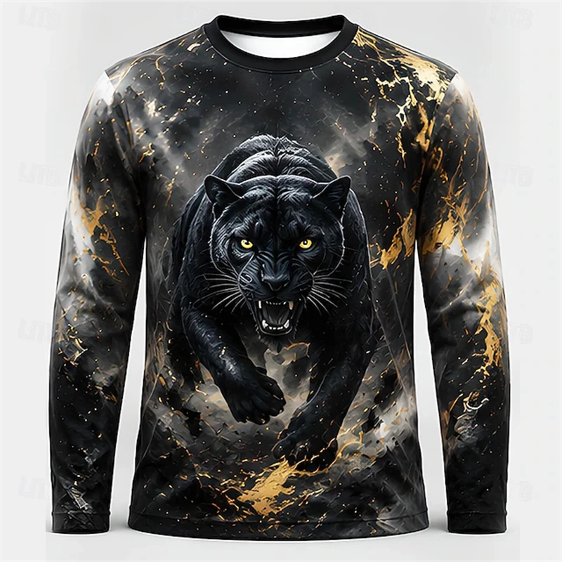 Men Blue White Tiger Dragon Pr - Tee Graphic Print ulasan dan harga