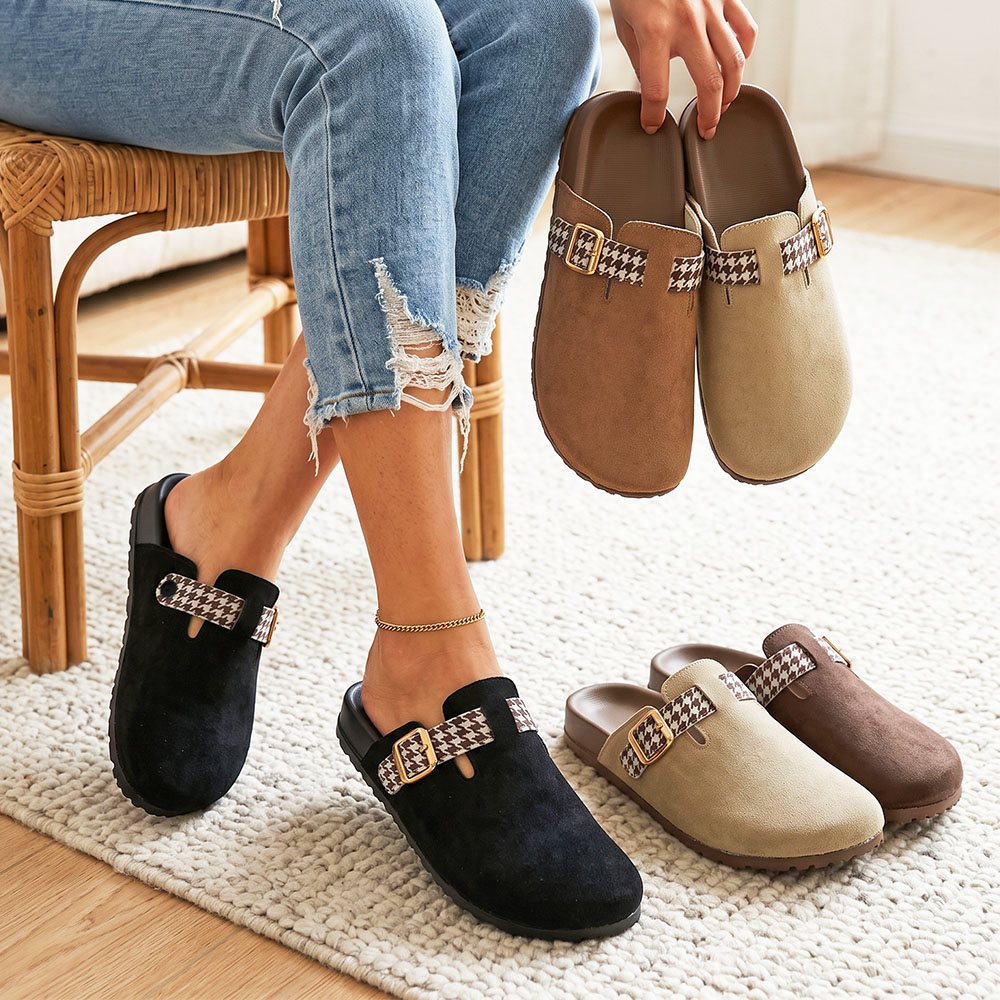 Women's Closed‑Toe Mules Slipp - Espadrille Slip On ulasan dan harga