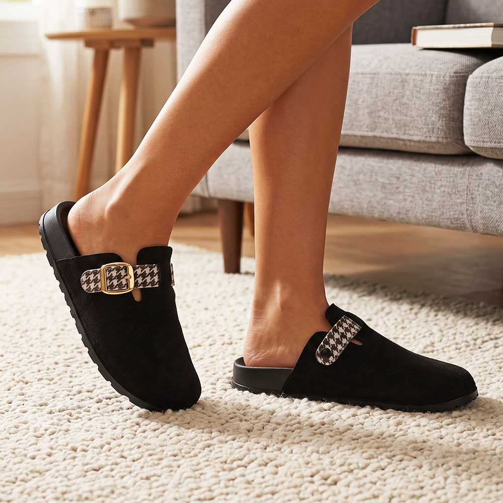 Women's Closed‑Toe Mules Slipp - Espadrille Slip On ulasan dan harga