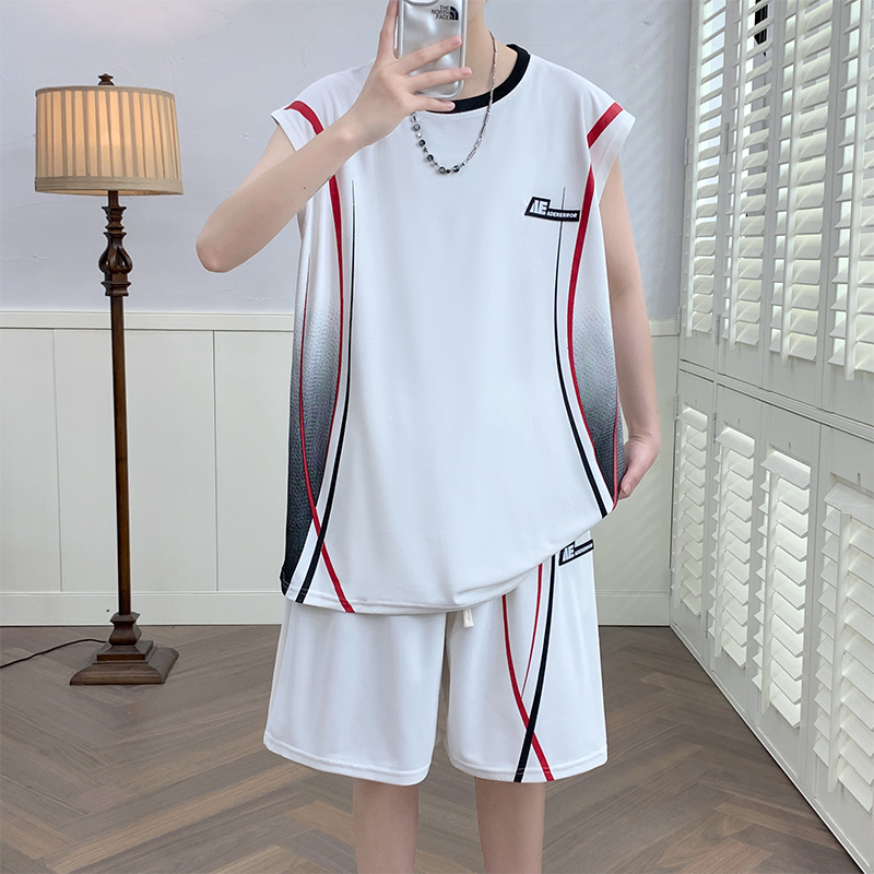 Men's Casual 2-Piece Sportswea - Shirt Camp Collar ulasan dan harga