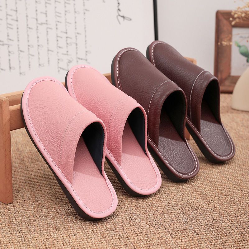 Home Leather Slippers Men and  - Flip Flop Leather Men ulasan dan harga