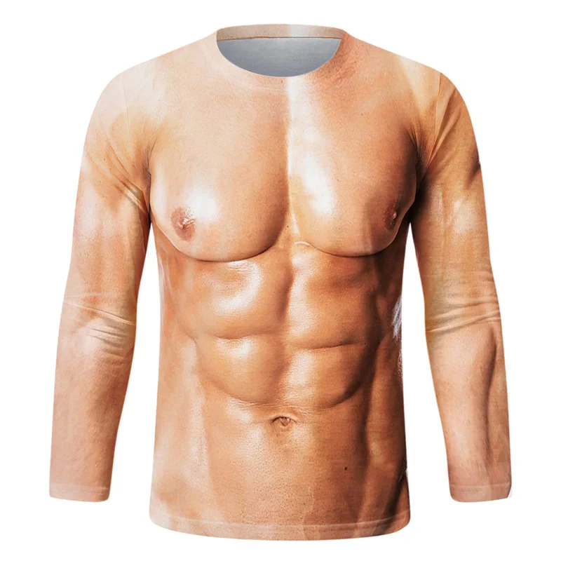 Funny Fake Muscle Graphic T Sh - Tee Graphic Print ulasan dan harga