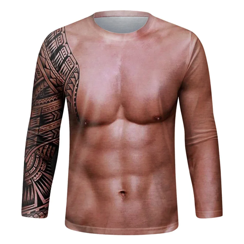 Funny Fake Muscle Graphic T Sh - Tee Graphic Print ulasan dan harga