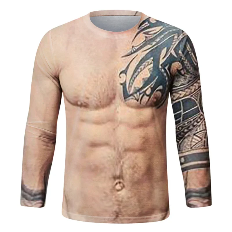 Funny Fake Muscle Graphic T Sh - Tee Graphic Print ulasan dan harga