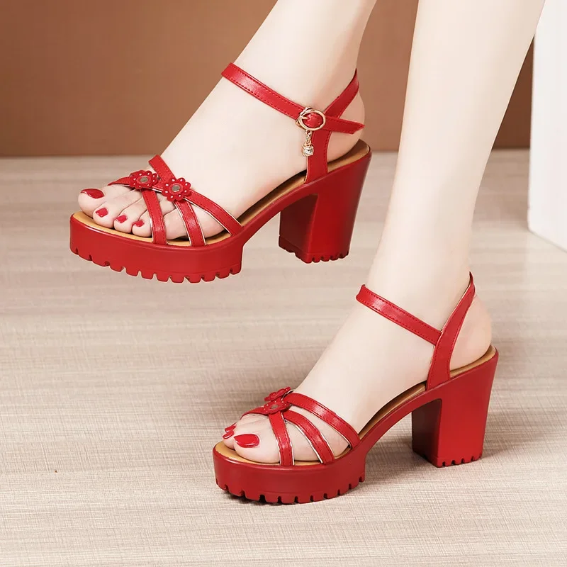 8cm Small Size 32-43 Elegant F - Casual Sandal Leather ulasan dan harga