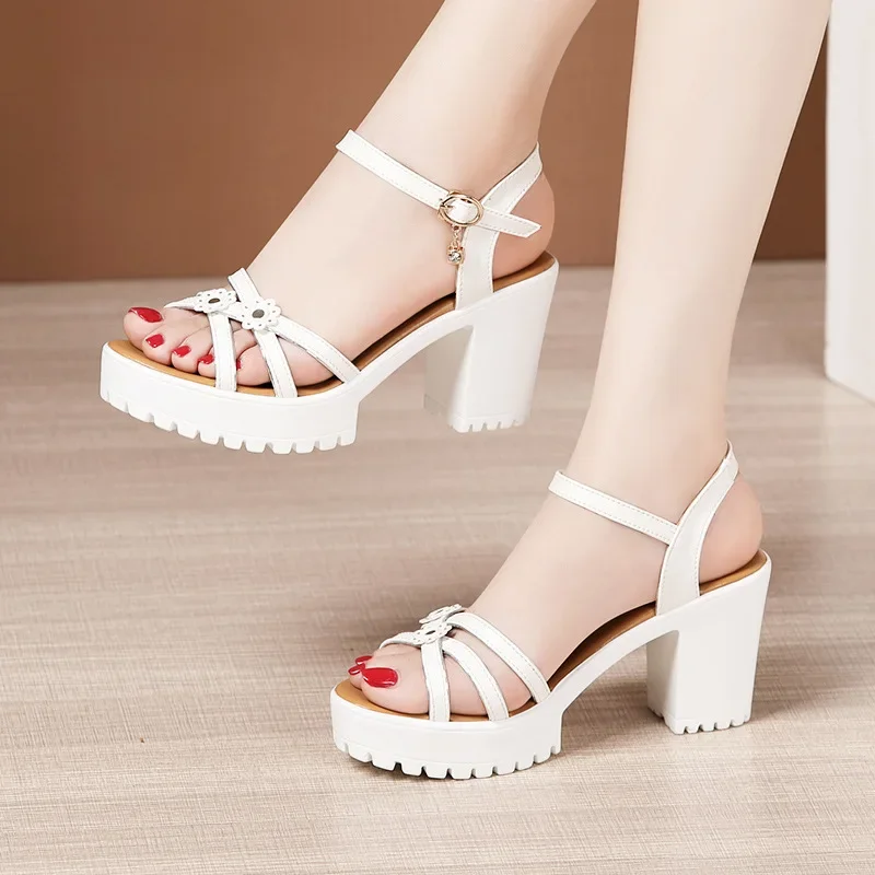 8cm Small Size 32-43 Elegant F - Casual Sandal Leather ulasan dan harga