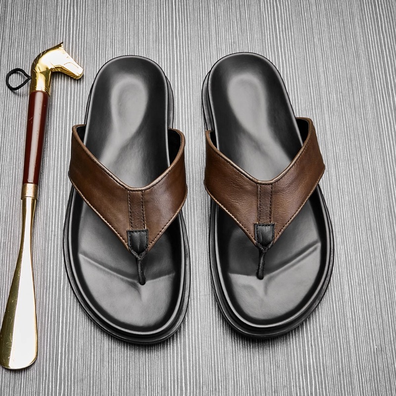 2026 Summer New Mens Genuine L - Flip Flop Leather Men ulasan dan harga