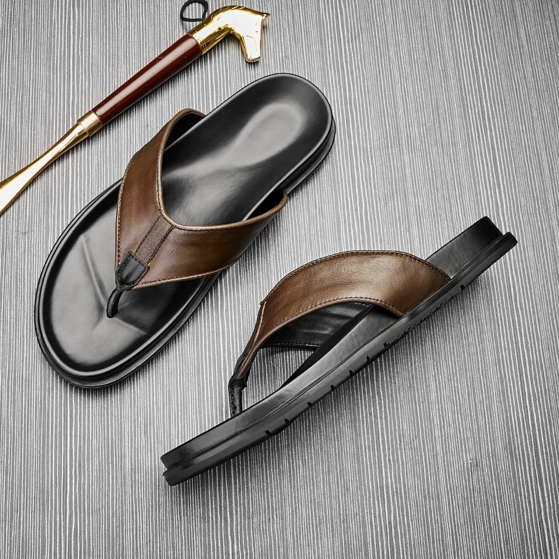 2026 Summer New Mens Genuine L - Flip Flop Leather Men ulasan dan harga
